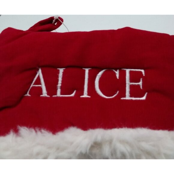 Pottery Barn Kids Alice Angel Woodland Christmas Holiday Stocking Quilted Xmas - Picture 9 of 9